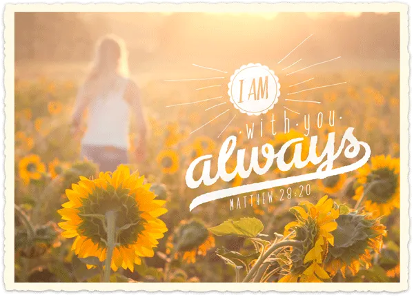 Carte postale - I am with you always. Matt 28:20