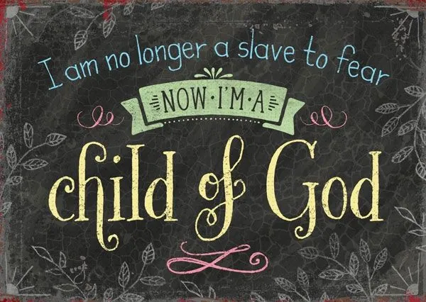 Carte postale - I am no longer a slave to fear. now, I'm a child of God