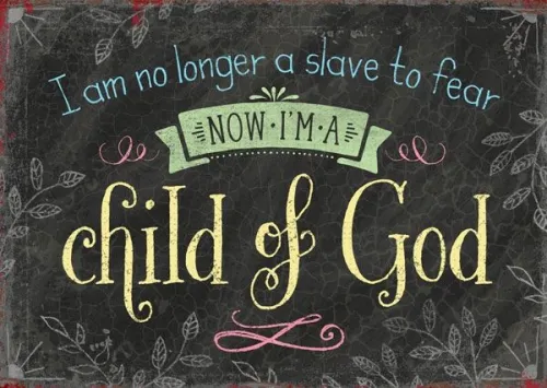 Carte postale - I am no longer a slave to fear. now, I'm a child of God