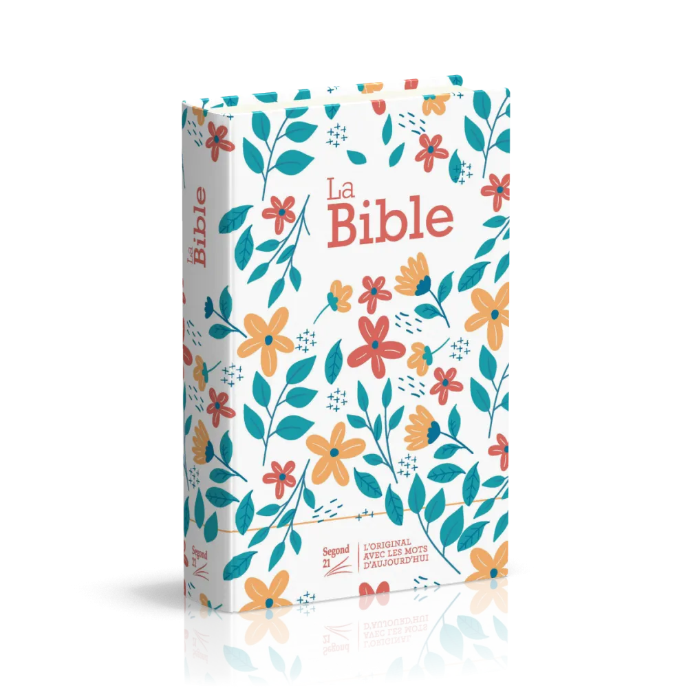 Bible Segond 21 compacte (premium style) - couverture rigide toilée matelassée motif fleuris