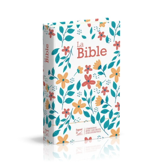 Bible Segond 21 compacte (premium style) - couverture rigide toilée matelassée motif fleuris