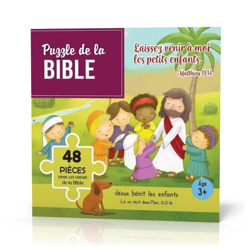 Puzzle - Jésus bénit les enfants 48 pièces - Laissez les petits enfants venir à moi