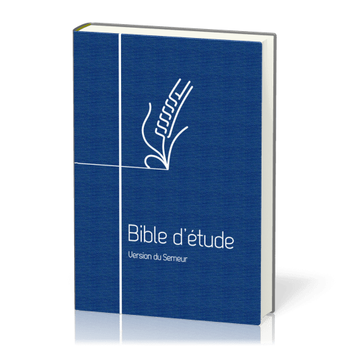 Bible d'étude Semeur 2015 couverture souple bleue tranche blanche