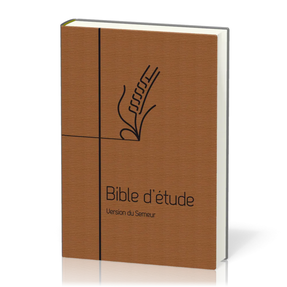 Bible d'étude Semeur 2015 couverture souple brune tranche blanche