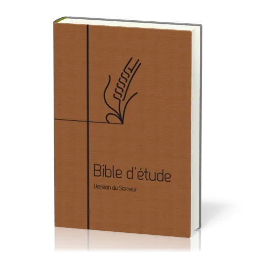 Bible d'étude Semeur 2015 couverture souple brune tranche blanche
