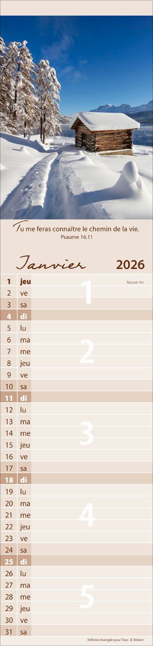 Calendrier Pour Tous - allongé