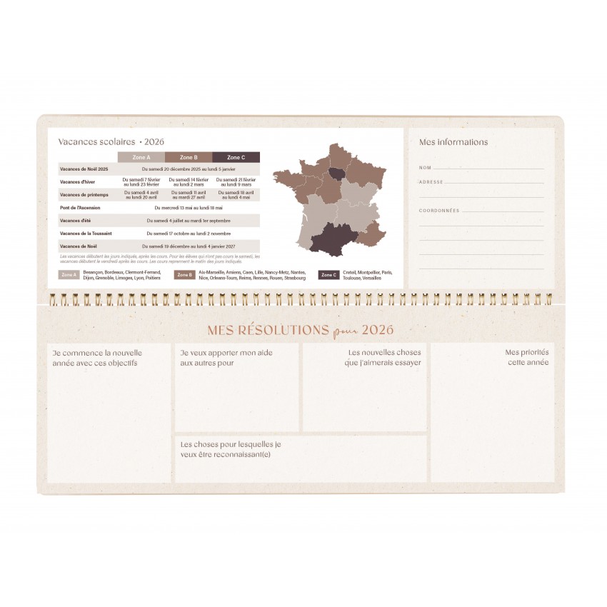 Calendrier Confiance quotidienne - semainier