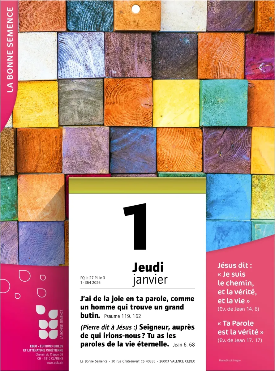 Calendrier Bonne Semence Français bloc & plaque