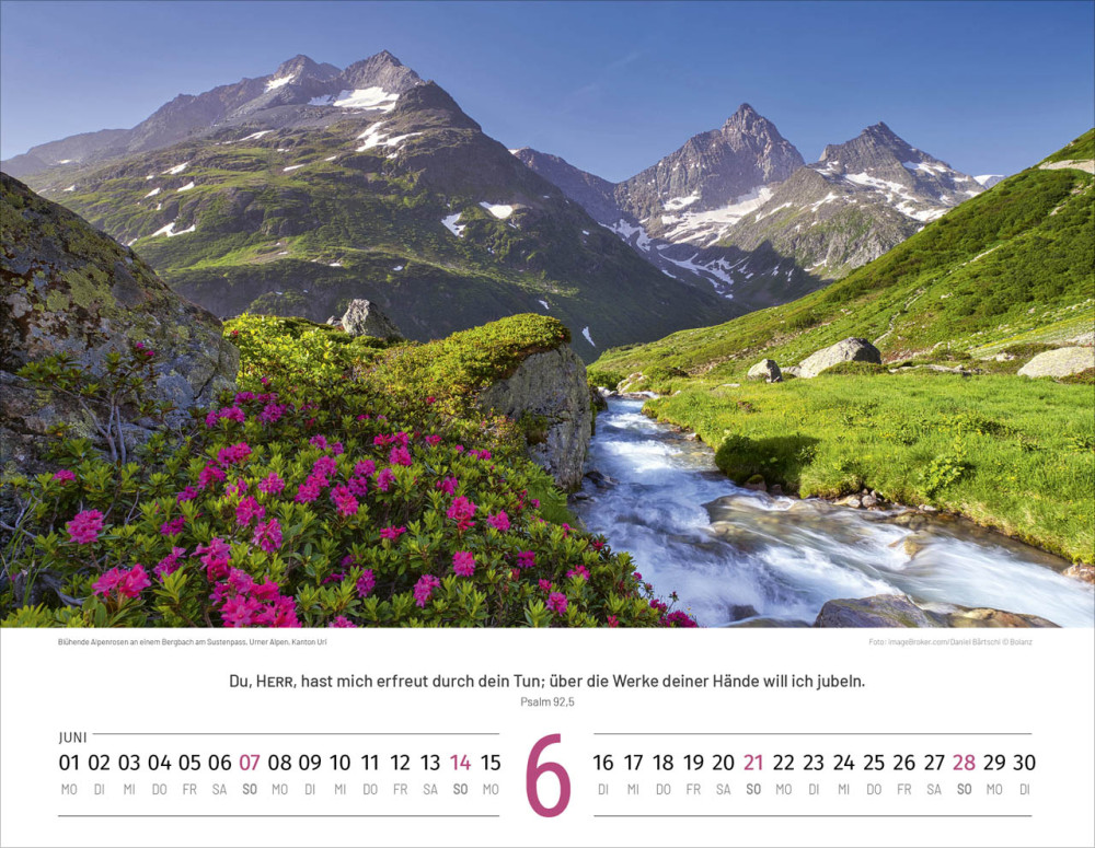 Calendrier Paysages Suisses - allemand