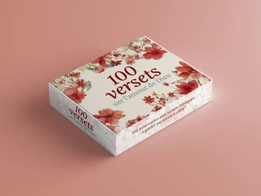 Lot de 100 mini-cartes sur l'Amour de Dieu