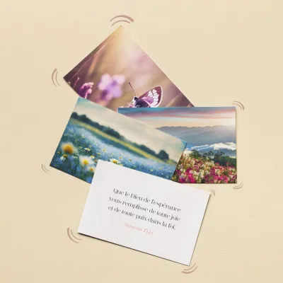Lot de 50 mini-cartes espérance