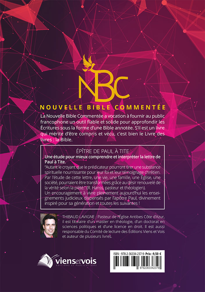 NOUVELLE BIBLE COMMENTEE - EPITRE DE PAUL A TITE