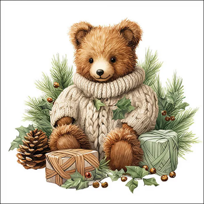 Serviette grande Ours câlin (Cuddle bear)