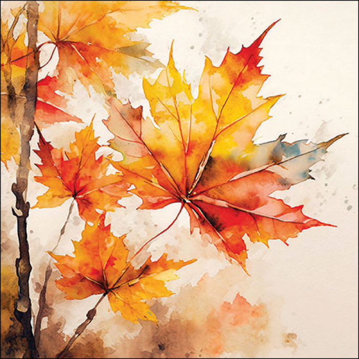 Serviette grande Feuilles vibrantes (Vibrant leaves)