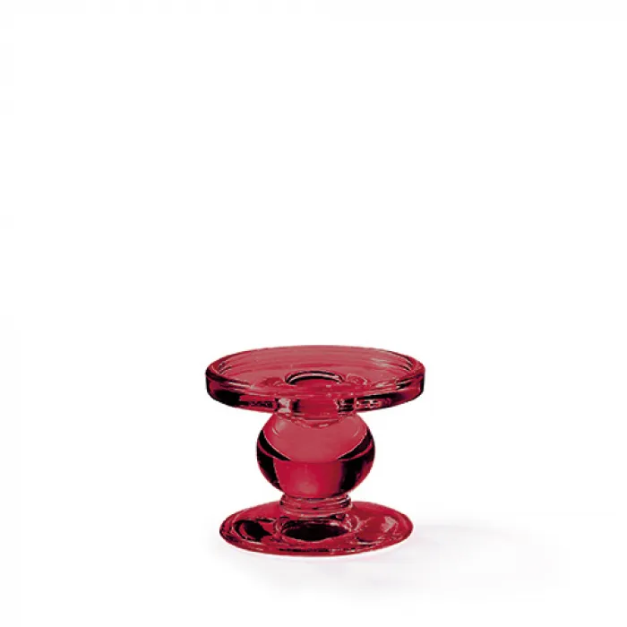 Bougeoir sur pied petit rouge 11cm diamètre (Standing candle holder small red)