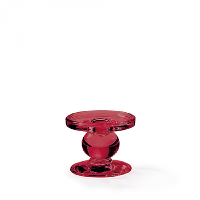 Bougeoir sur pied petit rouge 11cm diamètre (Standing candle holder small red)