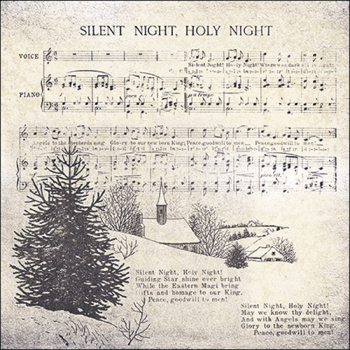 Serviette grande Douce nuit (Silent night)