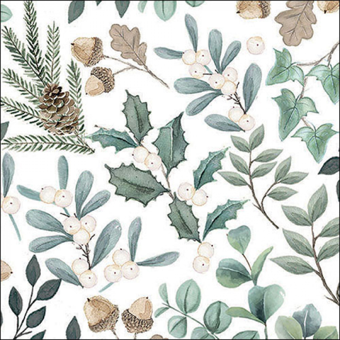 Serviette grande Collection de feuilles (Collection of leaves)