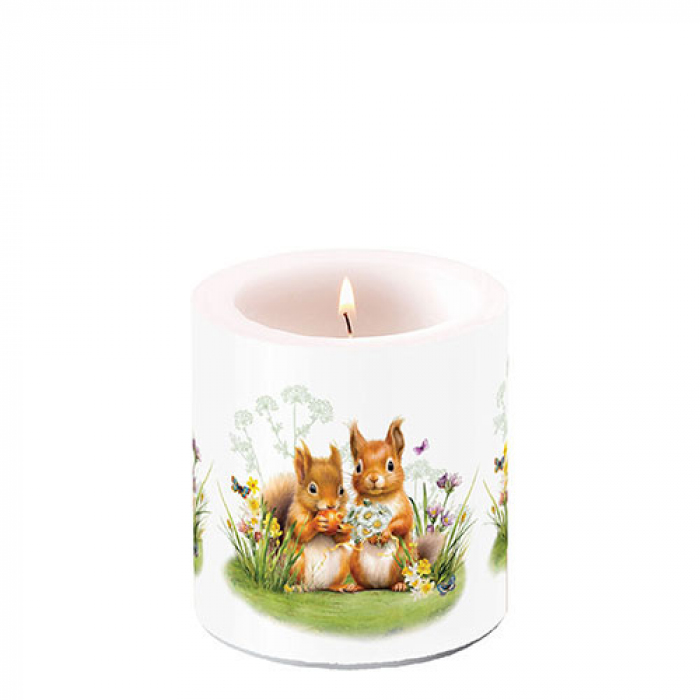 Bougie petite Deux petits écureuils