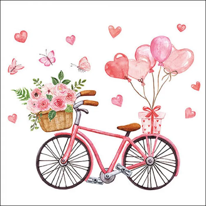 Serviette grande Vélo d'amour