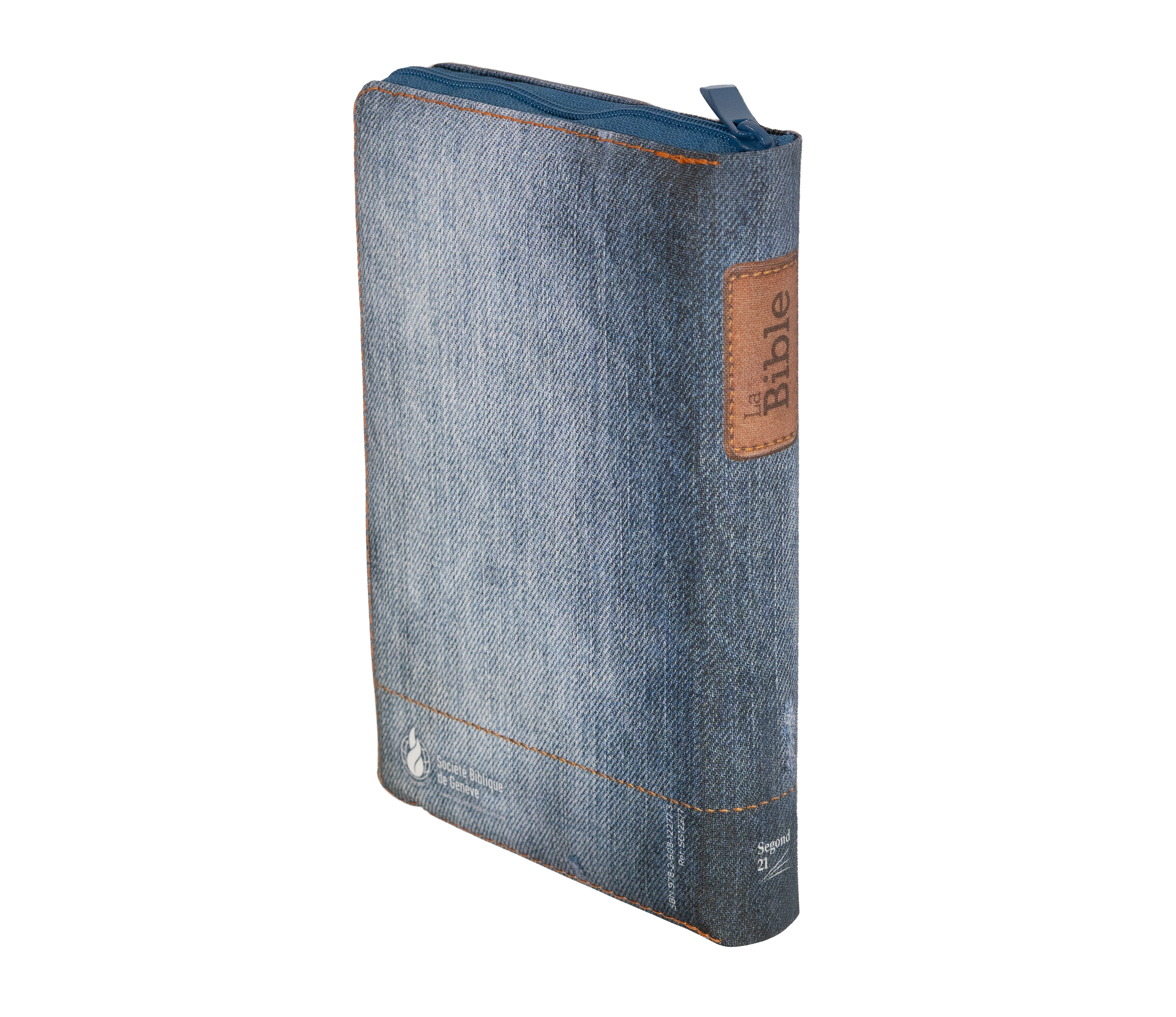 Bible Segond 21 compacte (premium style) - couverture souple toilée motif jeans, avec fermeture écl