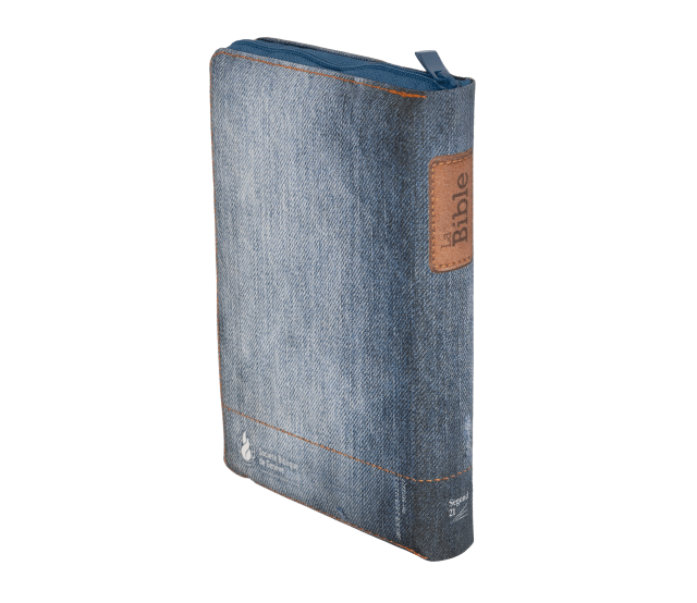 Bible Segond 21 compacte (premium style) - couverture souple toilée motif jeans, avec fermeture écl
