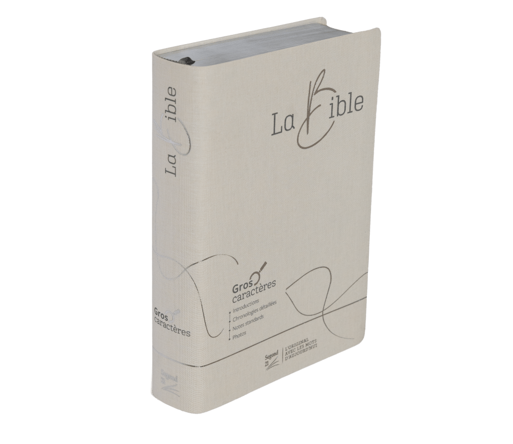 Bible Segond 21, gros caractères - couverture souple en toile blanche