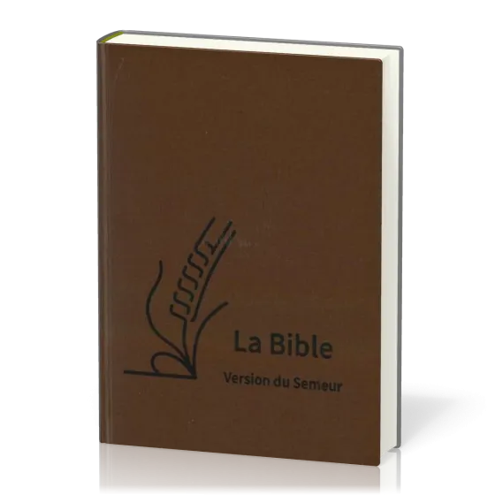 Bible du semeur, gros caractères, semi-souple, textile brun