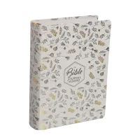 Bible Segond 21 Journal de bord - couverture souple toilée blanc avec motifs dorés