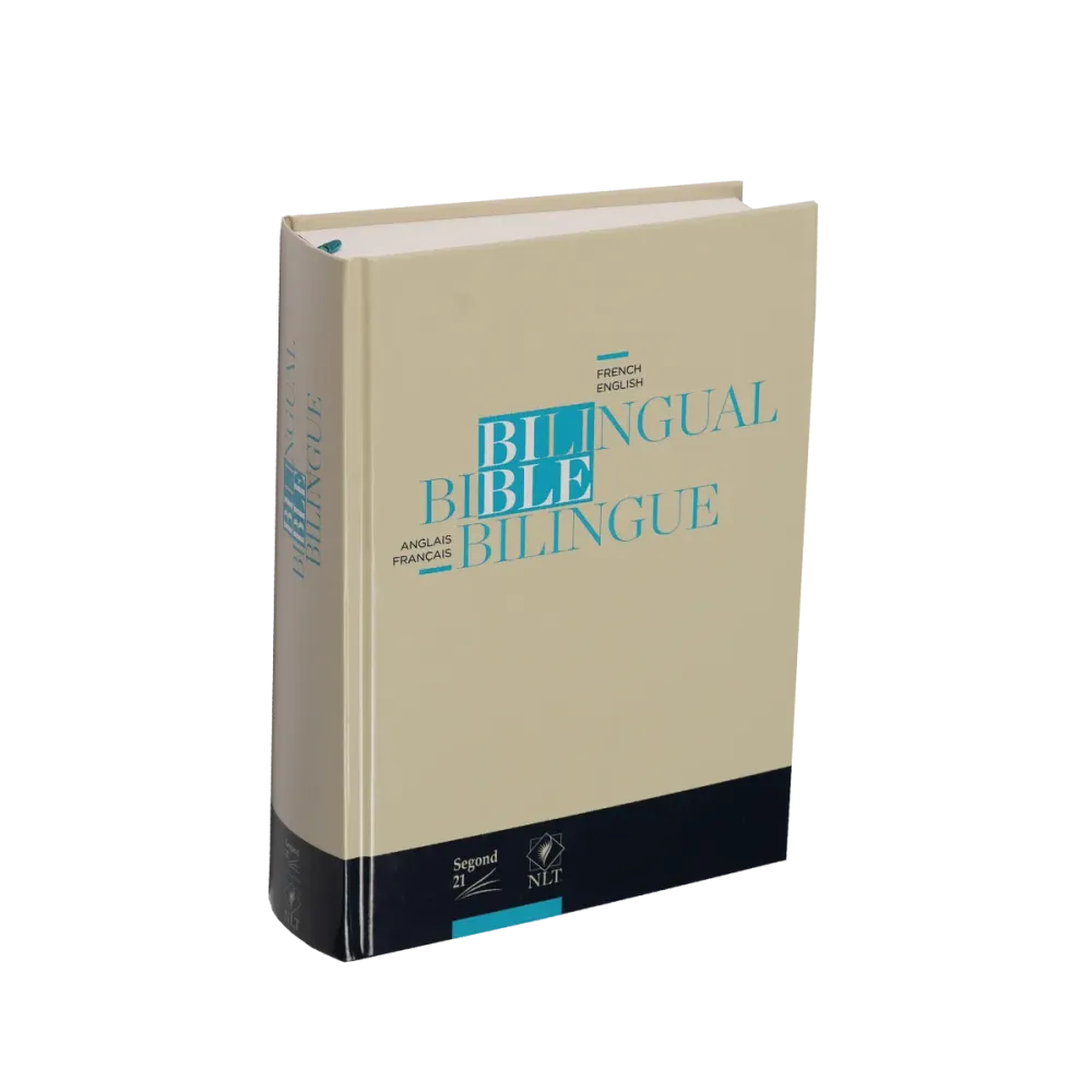 Bilingue français/anglais Bible Segond 21/NLT - bleu couverture rigide