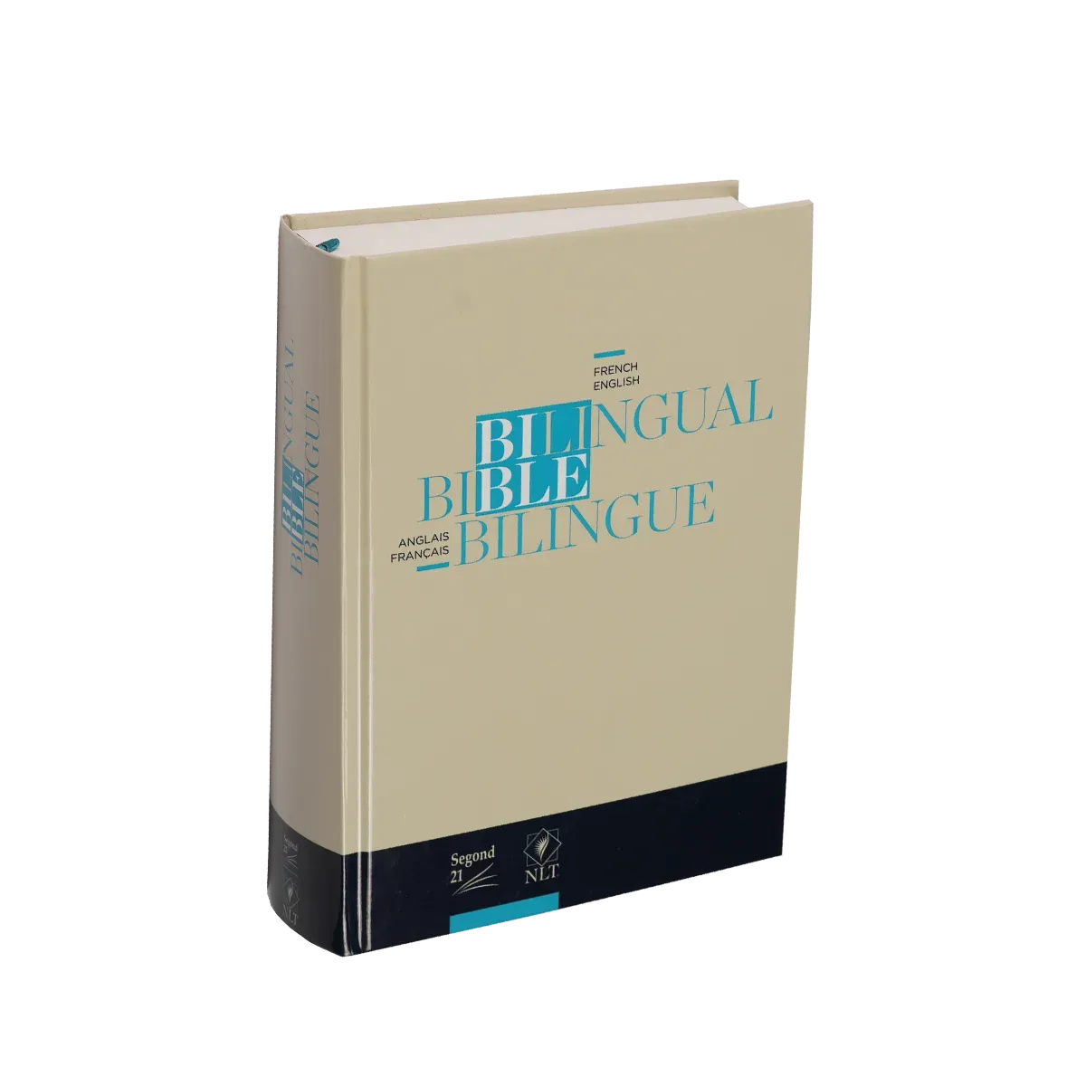 Bilingue français/anglais Bible Segond 21/NLT - bleu couverture rigide