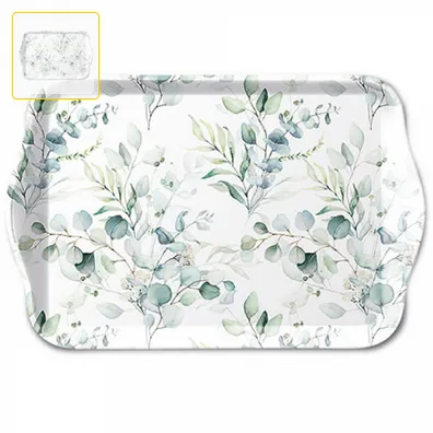 Plateau petit Eucalyptus all over  (Tray melamine Eucalyptus all over)