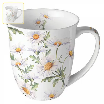 Mug 0.4 L Belles marguerites blanches /(Beautiful daisies white)