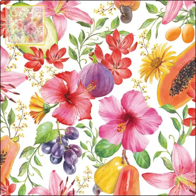Serviette grande Délices tropicales (Tropical delights)