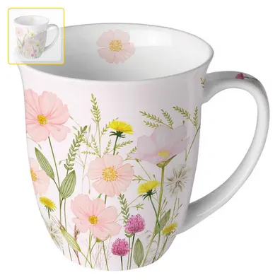 Mug 0.4 L Fleurs pastel rose (Pastel flowers pink)