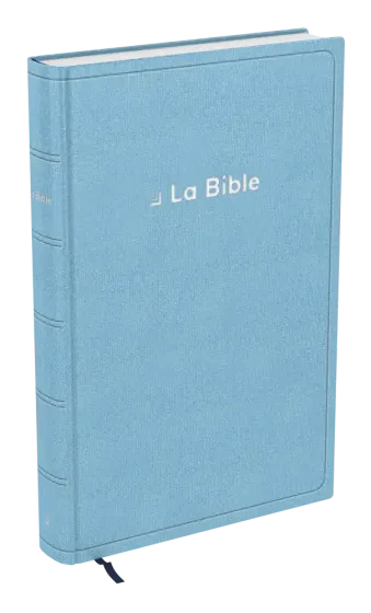 Bible Darby révisée grand format, souple bleu clair