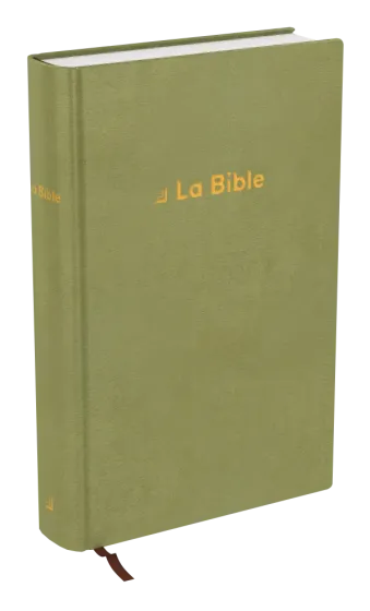 Bible Darby révisée format compact, rigide velours vert olive