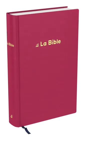 Bible Darby révisée format standard, rigide velours rouge framboise