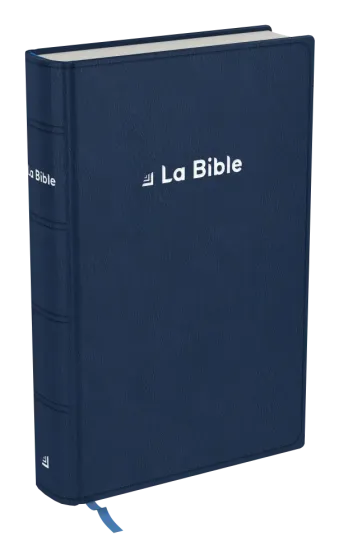 Bible Darby révisée format standard, souple bleu, tranche argent
