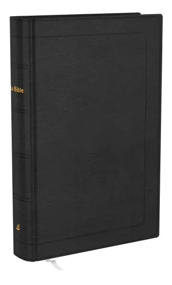 Bible Darby révisée format standard, cuir noir, tranche or