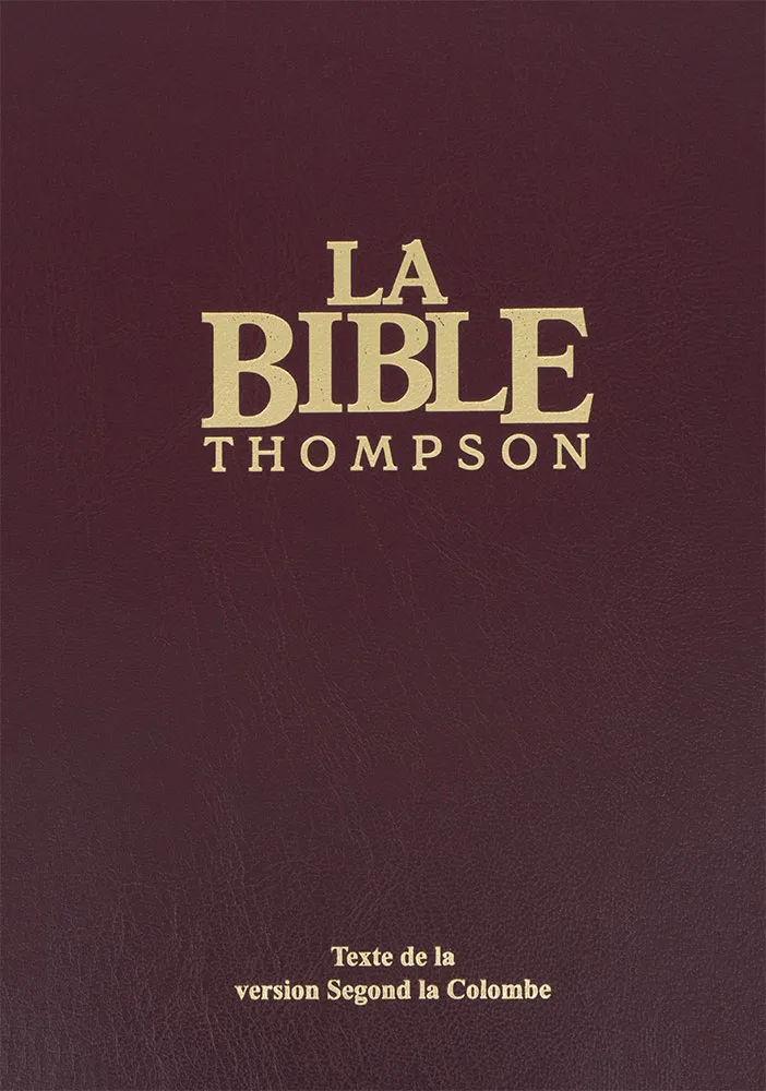Bible Thompson version Colombe - Couverture rigide grenat, avec onglets