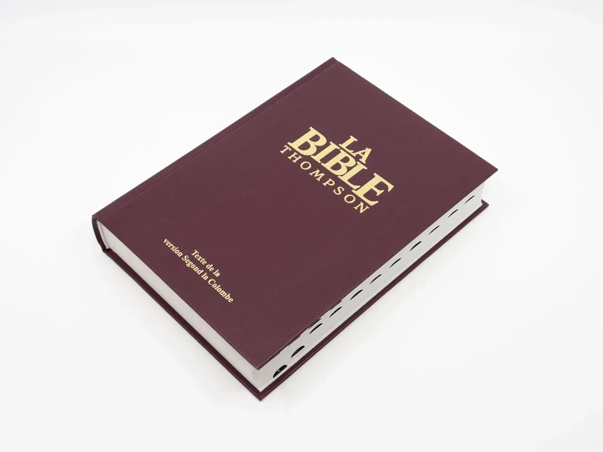 Bible Thompson version Colombe - Couverture rigide grenat, avec onglets