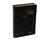 Bible NEG gros caractères - souple fibrocuir noir tranche or onglets