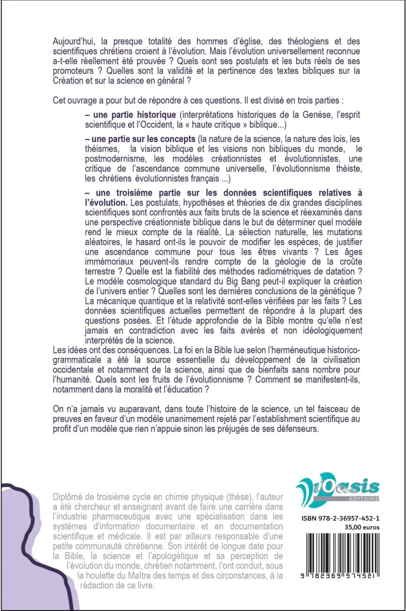 Chrétiens et l'évolution (Les) - Des raisons de croire le récit biblique