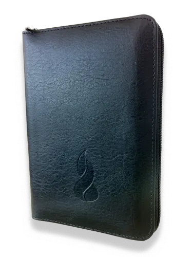 Bible NEG miniature fibrocuir noir tranche or ferm. éclair