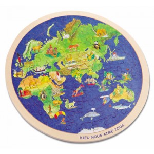 Puzzle laminé double face 57 pièces