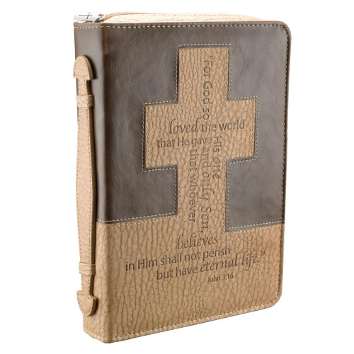 FOURRE DE BIBLE MEDIUM BROWN/TAN 156X224X40 MM