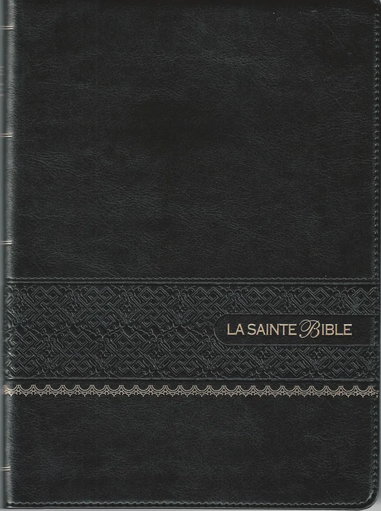Bible Segond 1910 gros caractères souple similicuir noir tranche or