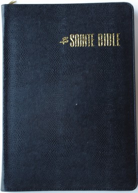 BIBLE SEGOND ESAIE 55 CONFORT SOUPLE PU LEZARD NOIR FERM. ECLAIR ONGLETS 704