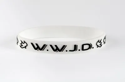 BRACELET W.W.J.D. (BLANC) SILICONE